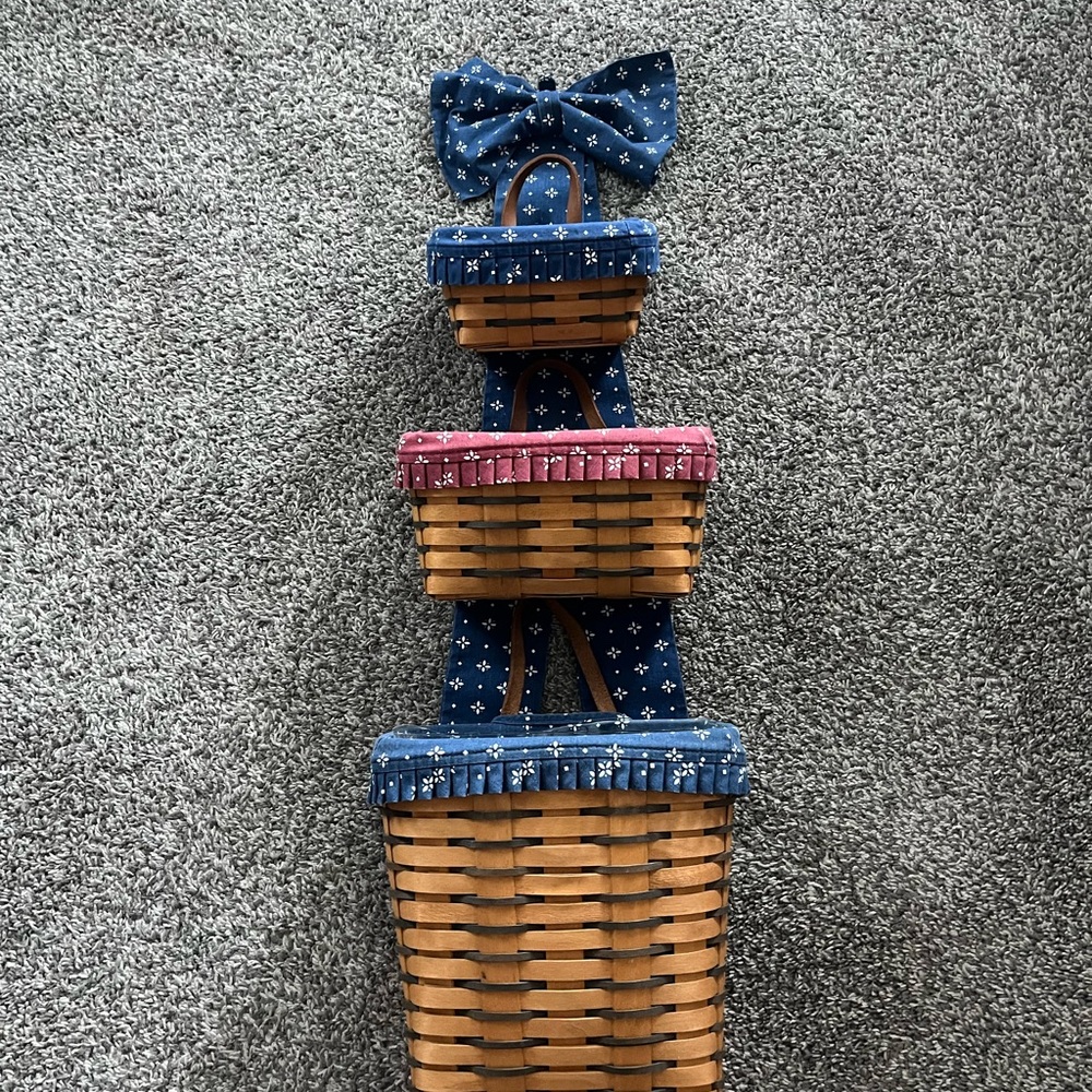 Longaberger Handwoven Basket with Natural Finish